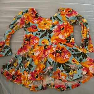 Peplum long sleeve top
